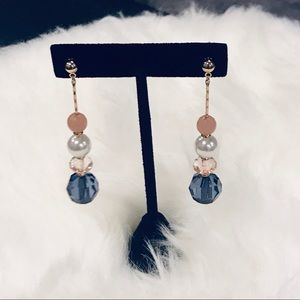 Never worn crystal drop earrings.